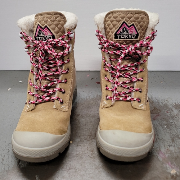 CLEARANCE JPN SUPERDRY TOYKO SNOW BOOTS BLOCK HEEL ROUND TOE WOMEN'S SZ 7 - Picture 6 of 15